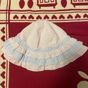 Girls Blue & Pink Hat Size 5Y Cute Kids Accessory